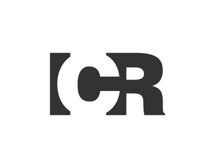 ICR logo design. Initial letter I C R bold font style for tech startups, consulting, corporate branding. Creative company name, headlines typography identity, trendy logotype.