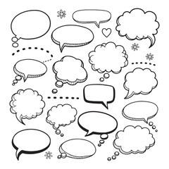 hand-drawn oval shapes collection eps10 vector illustration set of abstract ink brush strokes in grid layout 