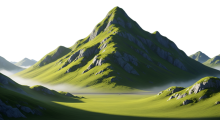 green moss and mountain,Green grass or moss over rocks on mountain,green grassy hills for poster banner cover design 