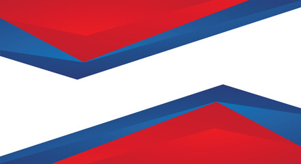 Modern red blue top and bottom frame element geometric background