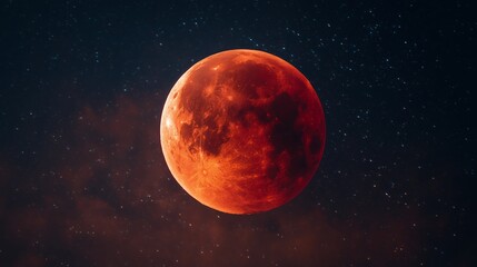 Blue Earth globe and Moon in starry space