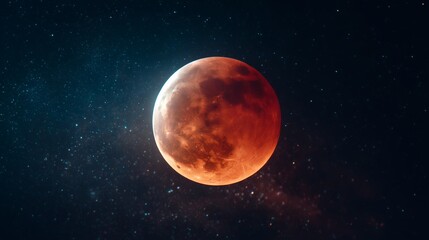 Obraz premium A beautiful blue globe with swirling clouds floats in the cosmos, a celestial sphere of night and stars accompanied by a distant moon