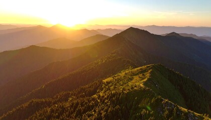 Mountain sunset panorama (6)