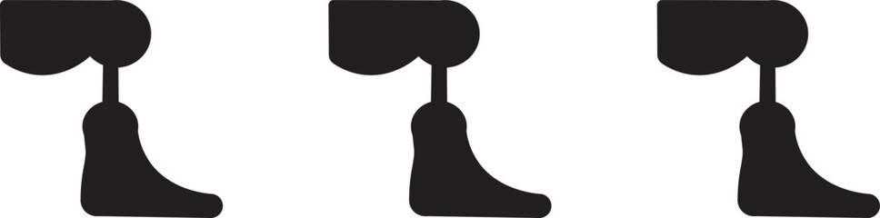 Prosthetic Leg Outline Icon Simple Vector Illustration. thin line outline set or collection