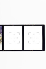 Medium format color film frame.With white space.