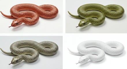Fototapeta premium Color variations of a snake