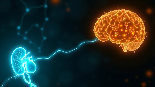 A human head exploding with chaotic wires, symbolizing sensory overload and mental strain.