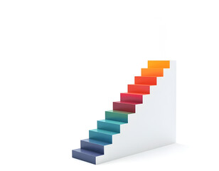 Fototapeta premium Businessman with 3D graph arrow pointing up , Expert graph analyst standing on ladder to show business growth and success 