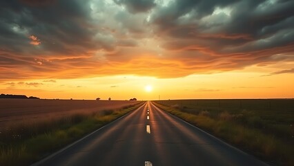 A forked country road beneath a dramatic sky, symbolizing life's pivotal choices and paths.