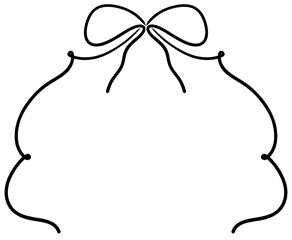 This is a ribbon decoration line drawing.