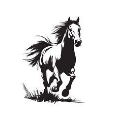horse silhouette vector