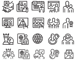 Human resource related, pixel perfect, editable stroke, up scalable vector icon 
