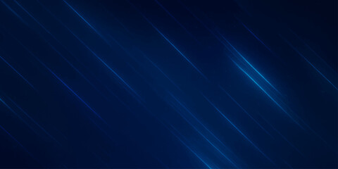 Abstract Blue Neon Light Streaks Background with Motion Blur and Glow Effect.
