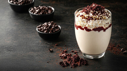 Creamy dessert layered with chocolate and whipped topping