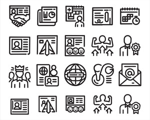 Human resources, bold line icon