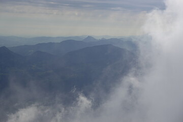 The panorama opening from Untersberg mountain, Salzburg, Austria