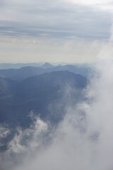 The panorama opening from Untersberg mountain, Salzburg, Austria