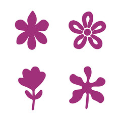 Fototapeta premium Pastel Flowers Svg
