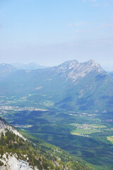 The panorama opening from Untersberg mountain, Salzburg, Austria