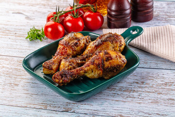 Baked chicken drumsticks with spices