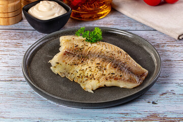 Steamed dietary tilapia fish fillet