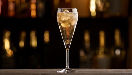 exquisite presentation of icewine in flute glass with clarity