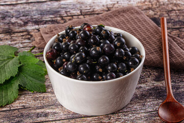 Sweet juicy Black currants berries
