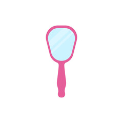 Hand mirror icon. Female beauty accessories. Vector illustration.
