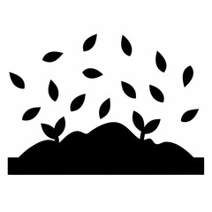 Eco Compost Heap with Autumn Leaves Vector