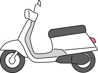 シンプルな原動機付自転車のイラスト