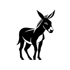 simple vector donkey clipart