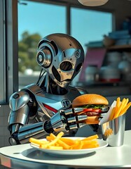 Fototapeta premium Robot Dining Delight