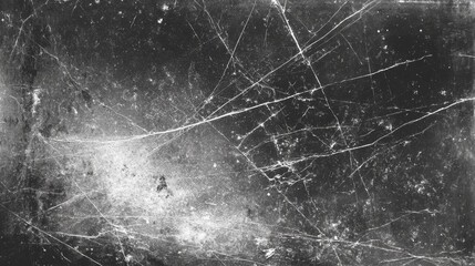 a striking black and white photograph capturing the intricate patterns of cracks in a piece of glass or ice