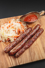 Meat fried in large portions