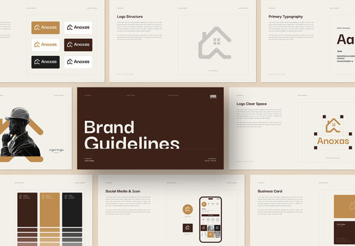 Modern Architecture Company Brand Guidelines Layout