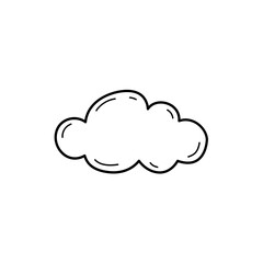 Clouds line art style. Cloud outline. Vector illustration.