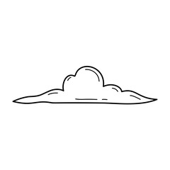 Clouds line art style. Cloud outline. Vector illustration.