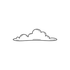 Clouds line art style. Cloud outline. Vector illustration.