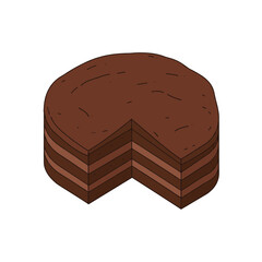 a black forest tart with a big cut