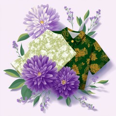 Eco-friendly fashion designs inspired by nature flat illustrations creative concepts vibrant colors digital art