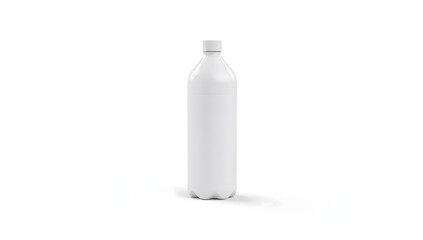 Plastic Bottle Mockup on White Background