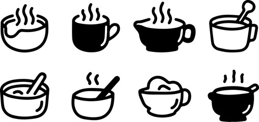 Vector outlined icon png set on transparent background