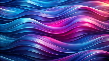 Fototapeta premium Abstract flowing waves of vibrant blue and pink light create a mesmerizing luminous and dynamic visual texture with a sense of depth and movement
