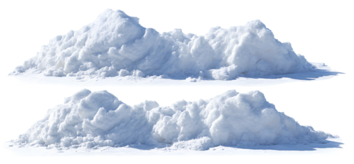 Set of fresh Soft Snow Heaps Texture PNG