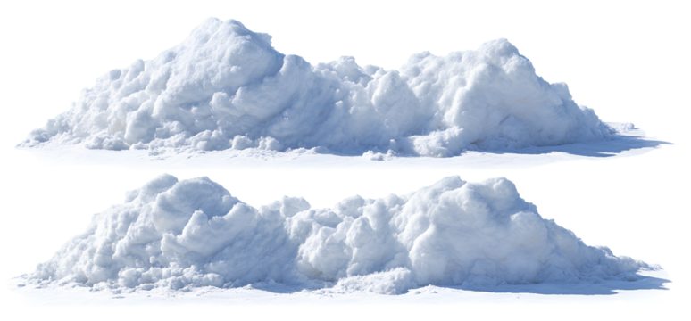 Set of fresh Soft Snow Heaps Texture PNG