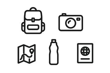 Travel essentials for an adventure in a new city during the summer season