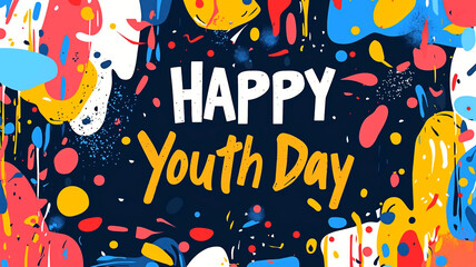 Fototapeta premium - Vibrant and cheerful poster with the words 