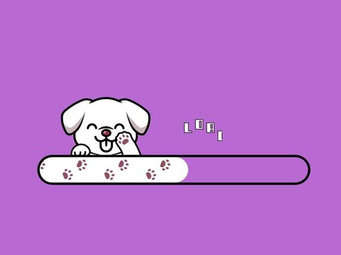 Loading page a cuttie dog