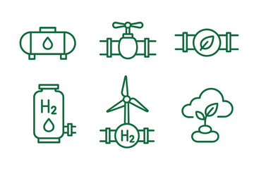 Green energy symbols illustrating sustainable practices in renewable resource management