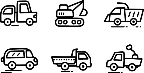 Vector collection of icons set on transparent background